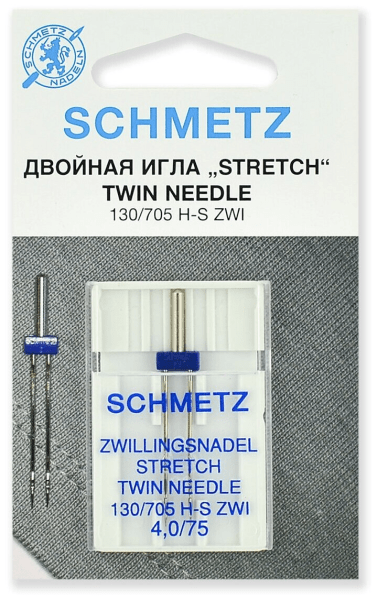 Иглы Schmetz стрейч двойные 130/705 H-S ZWI 4,0/75, 1 шт в Красном Сулине